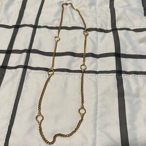 Monet Gold Chain Necklace with Circular Accents